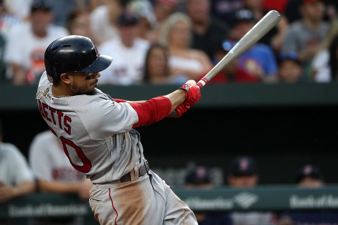RECAP: Mookie Betts Stays Hot and JD Martinez Reaches 100 RBI Mark as #RedSox Outslug Orioles in 19-12&nbsp;Win.