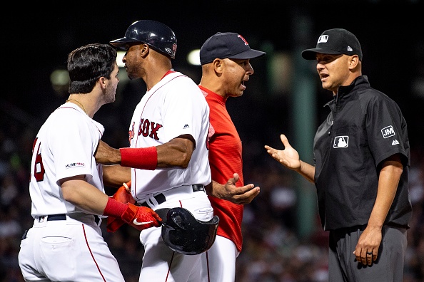 Darwinzon Hernandez Struggles in First Start, Alex Cora and Andrew Benintendi Get Tossed as Red Sox Fall Back to .500 in 9-5 Loss to&nbsp;Rangers