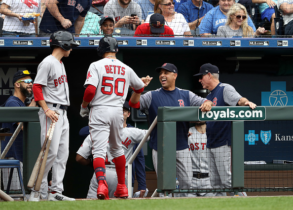 Mookie Betts Homers, Rafael Devers and Christian Vazquez Drive in a Pair of Runs Each as Red Sox Use Seven Different Pitchers in 7-5 Win to Finish off Sweep of&nbsp;Royals
