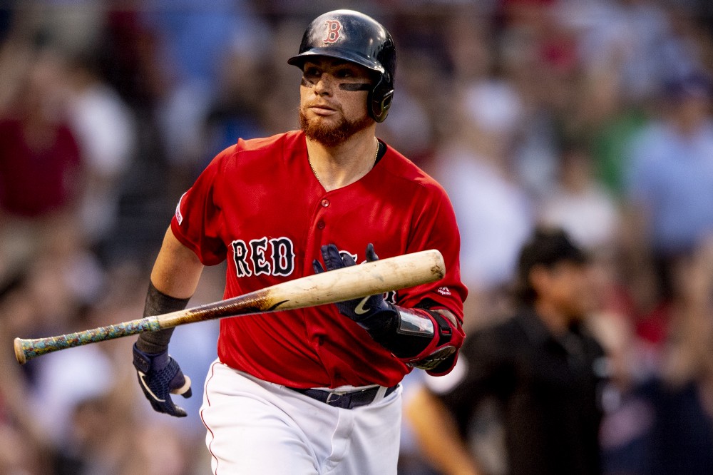 Christian Vazquez Batting Sixth, Starting at First for Red Sox in Second Game Against Dodgers