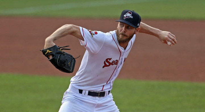 Red Sox’ Chris Sale punches out 9 over 3 2/3 innings in second rehab start for Double-A Portland; left-hander in line to start for Triple-A Worcester on July&nbsp;31