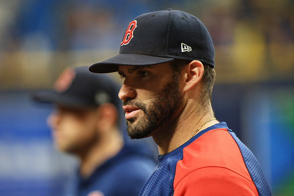 J.D. Martinez returns to Red Sox lineup for Game 2 of ALDS vs. Rays; Kyle Schwarber starting over Bobby Dalbec at first&nbsp;base