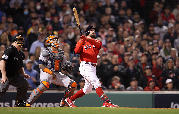 Kyle Schwarber’s second-inning grand slam propels Red Sox to 12-3 victory over Astros in Game 3 of ALCS; Eduardo Rodriguez strikes out 7 over 6 solid&nbsp;innings