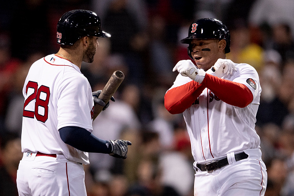 Rafael Devers and J.D. Martinez both homer, Michael Wacha tosses 5 2/3 scoreless innings as Red Sox open homestand with 4-0 victory over&nbsp;Angels