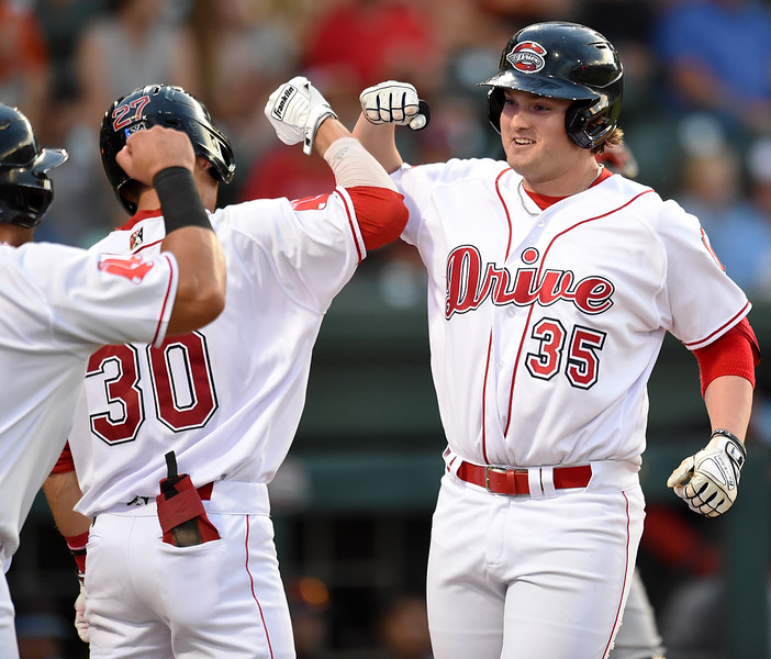 How did Red Sox prospect Blaze Jordan fare between Low-A Salem and High-A Greenville in&nbsp;2022?