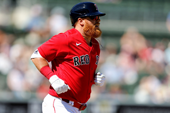 Red Sox’ Justin Turner taken to hospital after after being hit in face by&nbsp;pitch